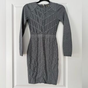 Allyson Whitmore Gray Long Sleeve Dress